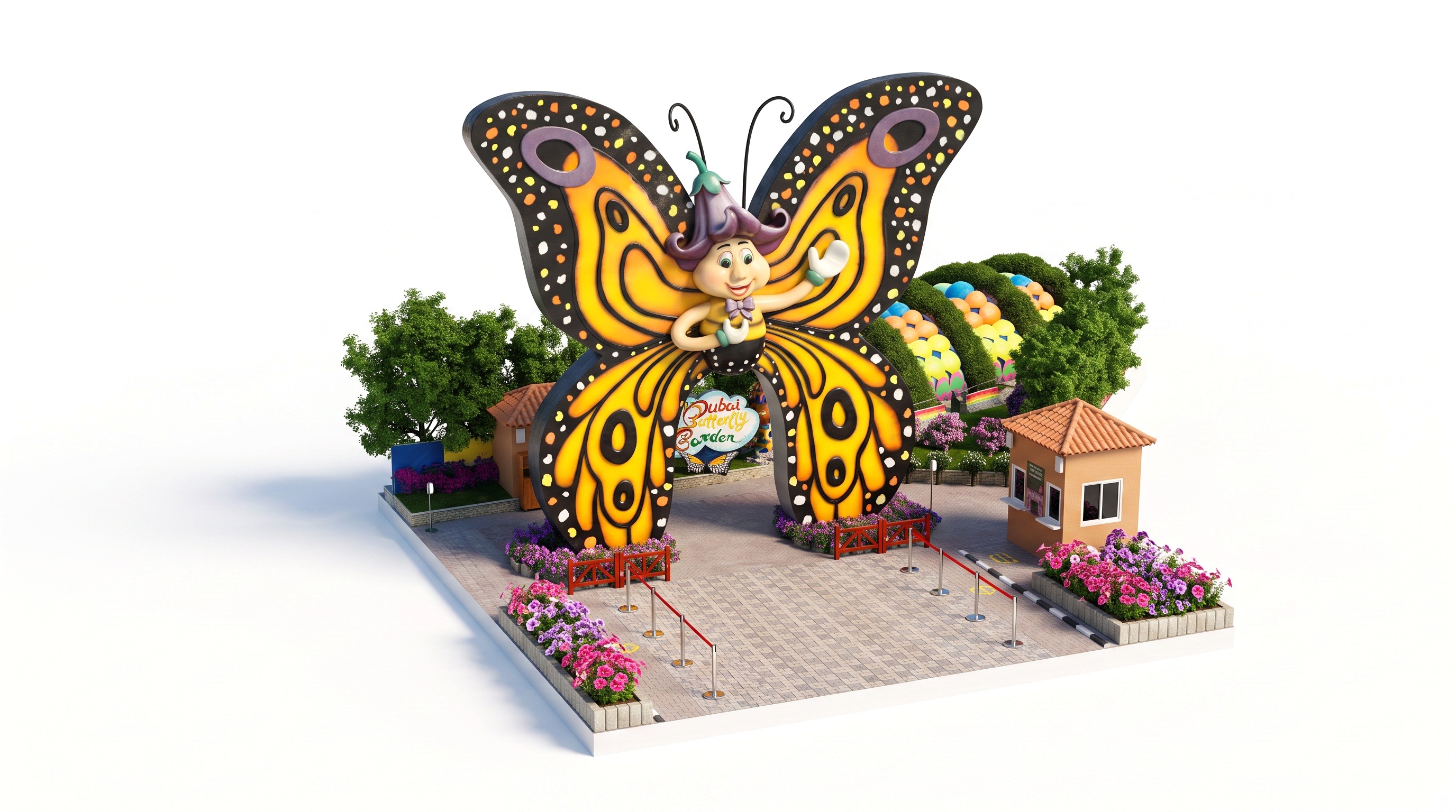 Isometric miniature of Dubai Butterfly Garden, Dubai