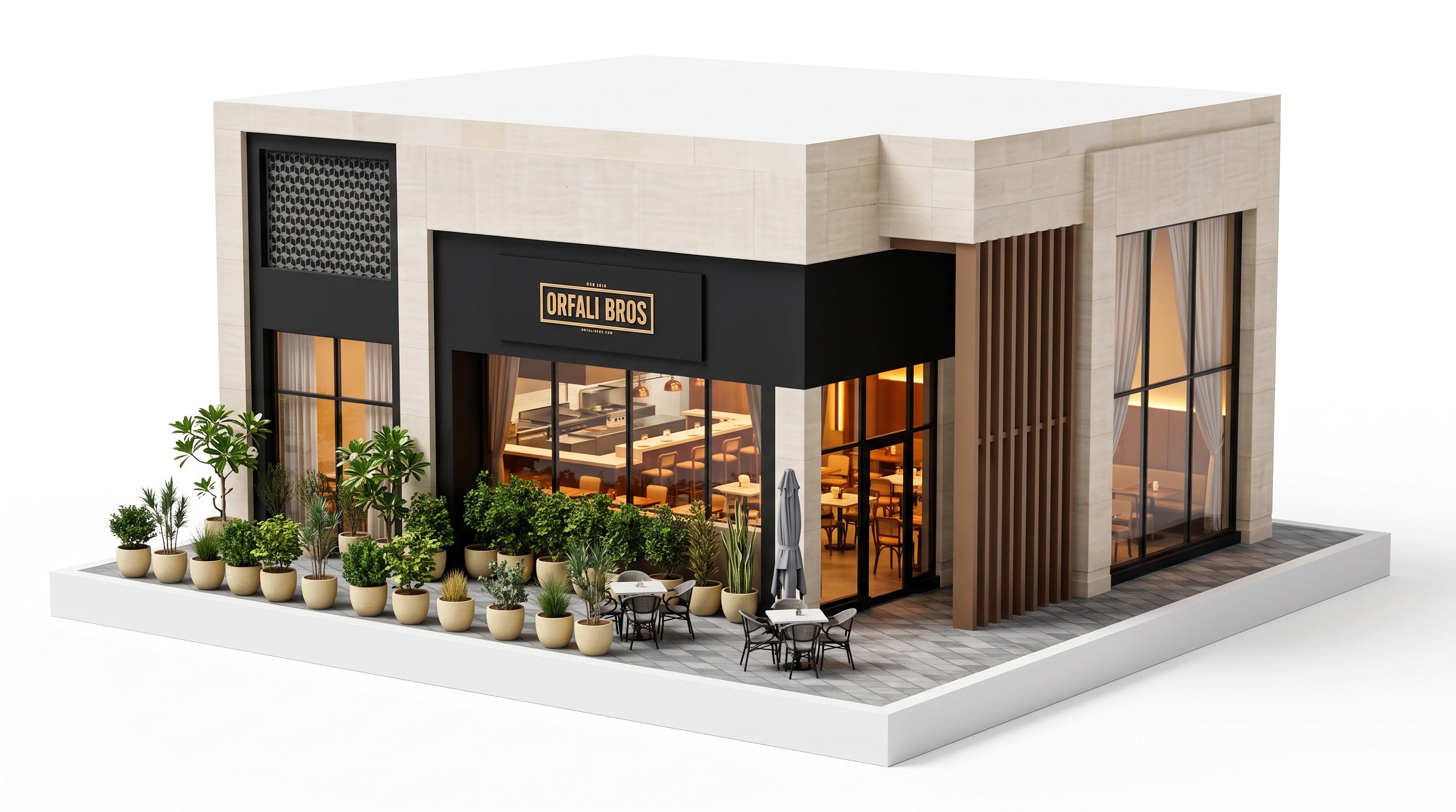 Isometric miniature of Orfali Bros, Dubai